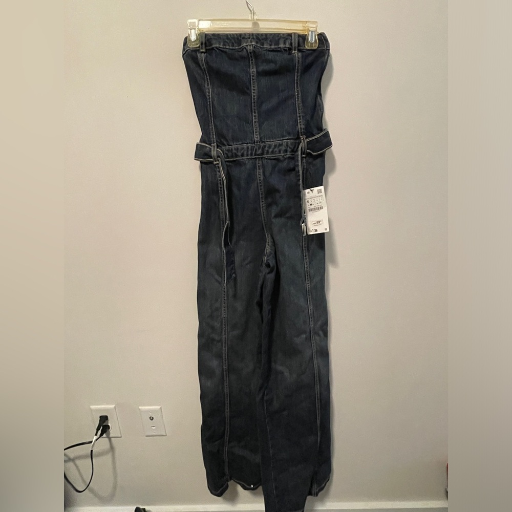 BRAND NEW ZARA DENIM ROMPER